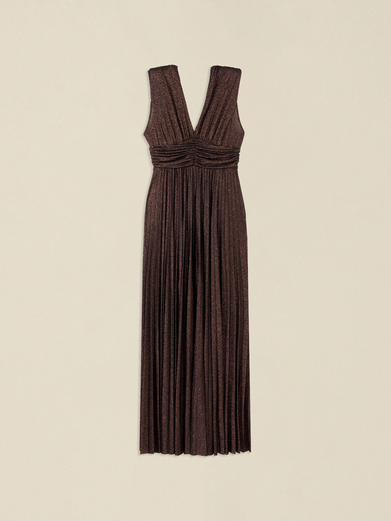 Vestido largo en jersey lurex image number 3