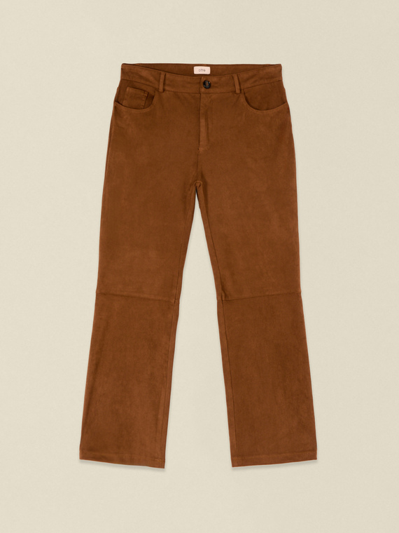 Pantaloni flare in morbido tessuto