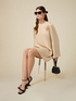 Long-sleeved satin dress image number 3