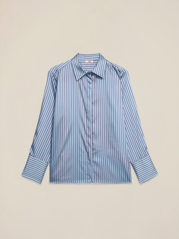 Camisa de sat&eacute;n a rayas