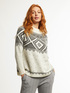 Wool blend jacquard sweater image number 2