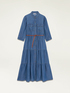 Long chambray chemisier dress image number 1