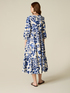Langes Kleid aus Baumwolle mit Muster image number 1