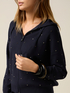 Cardigan con cappuccio e castoni image number 2