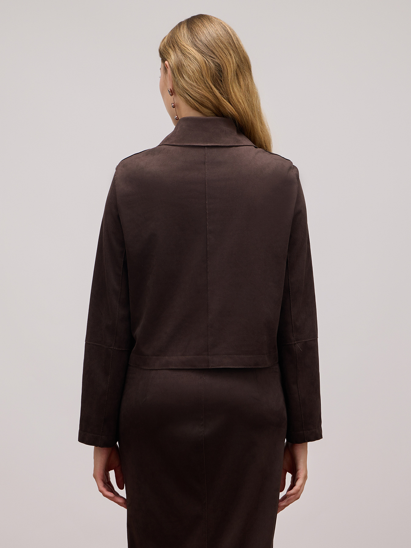 Boxy suede effect jacket image number 2