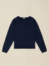 Cardigan aus Viskosemischung mit Spitzeneins&auml;tzen image number 3