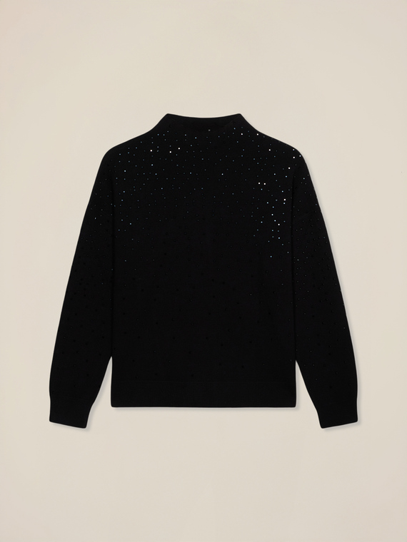 Turtleneck sweater with appliqu&eacute;s