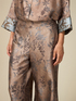 Patterned satin palazzo trousers image number 2