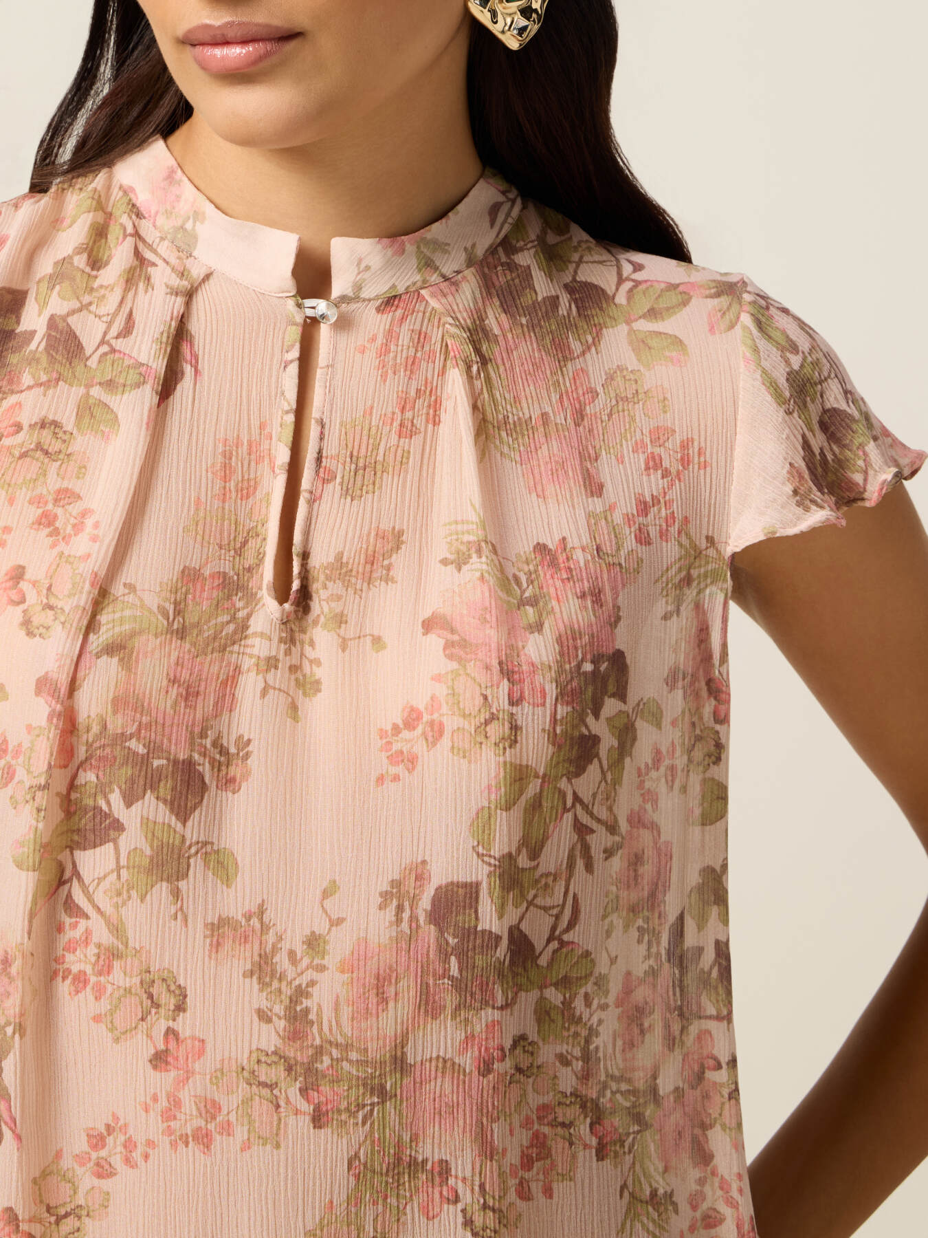 Patterned viscose blouse image number 2