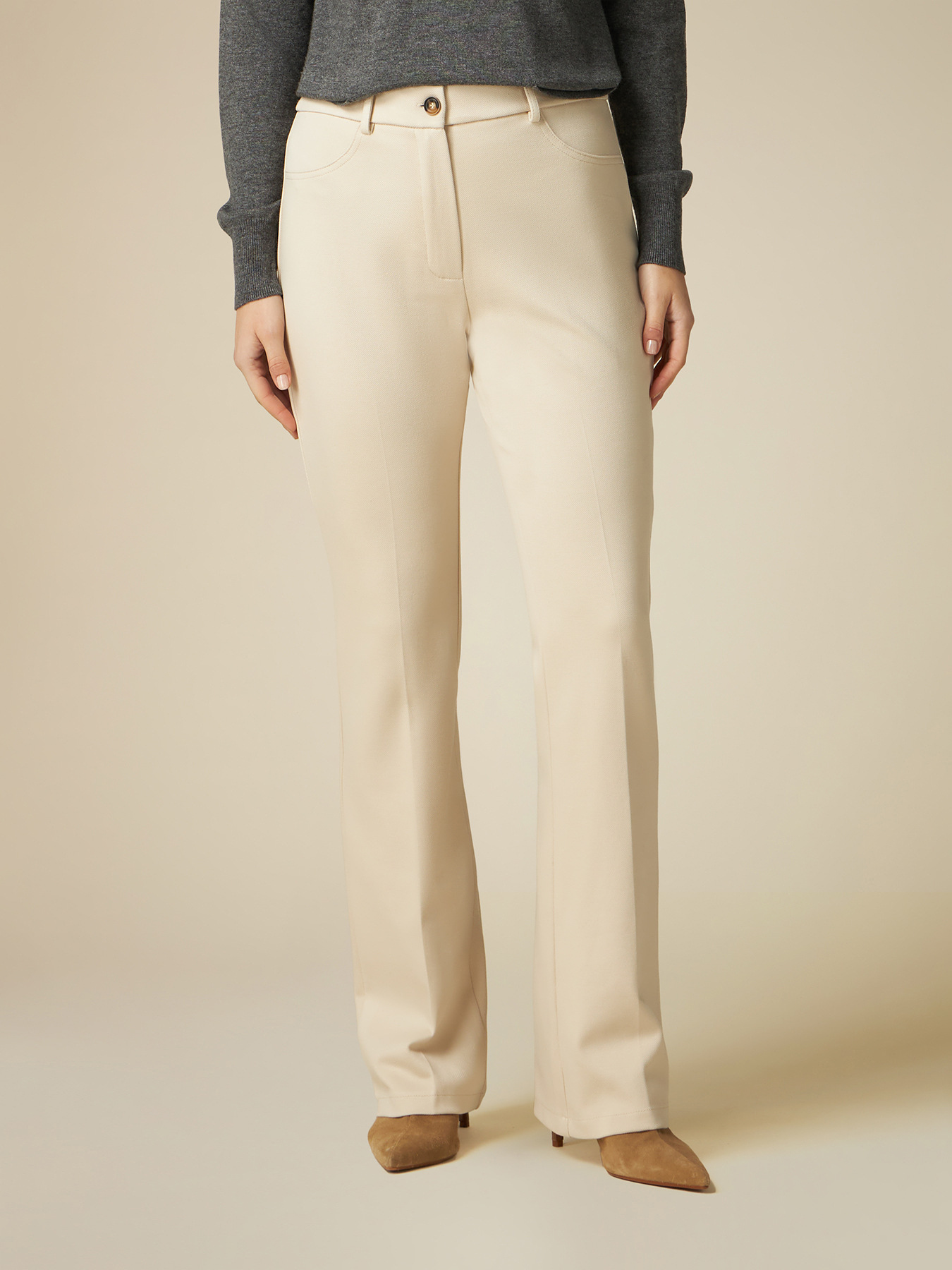 Pantalon flared en maille Milano image number 3