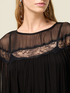 Flare dress in crepon with lace image number 2