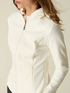 Technical fabric sweatshirt with zip and hood image number 2