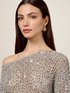 Maglia traforata con paillettes image number 2