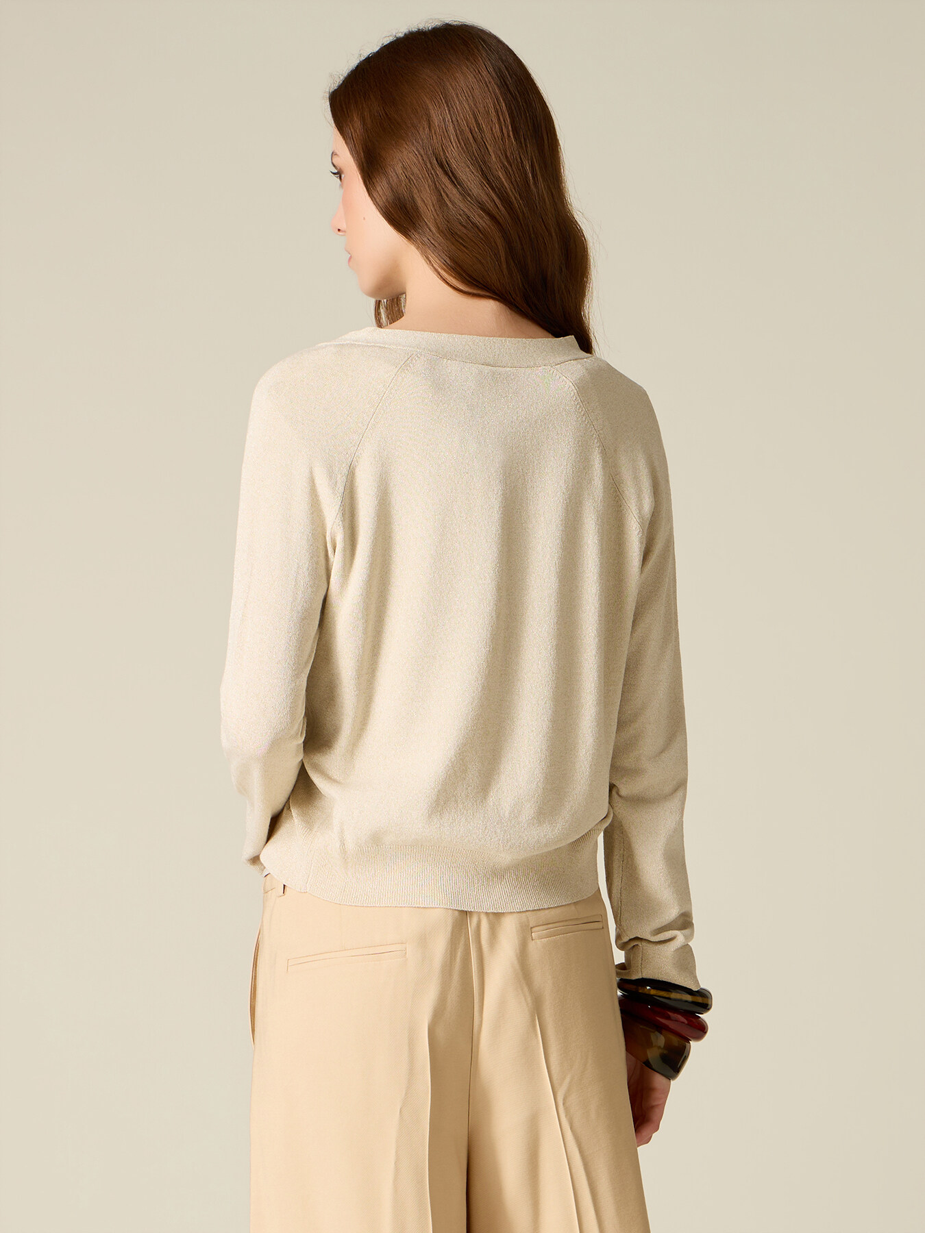 Short lurex cardigan image number 1