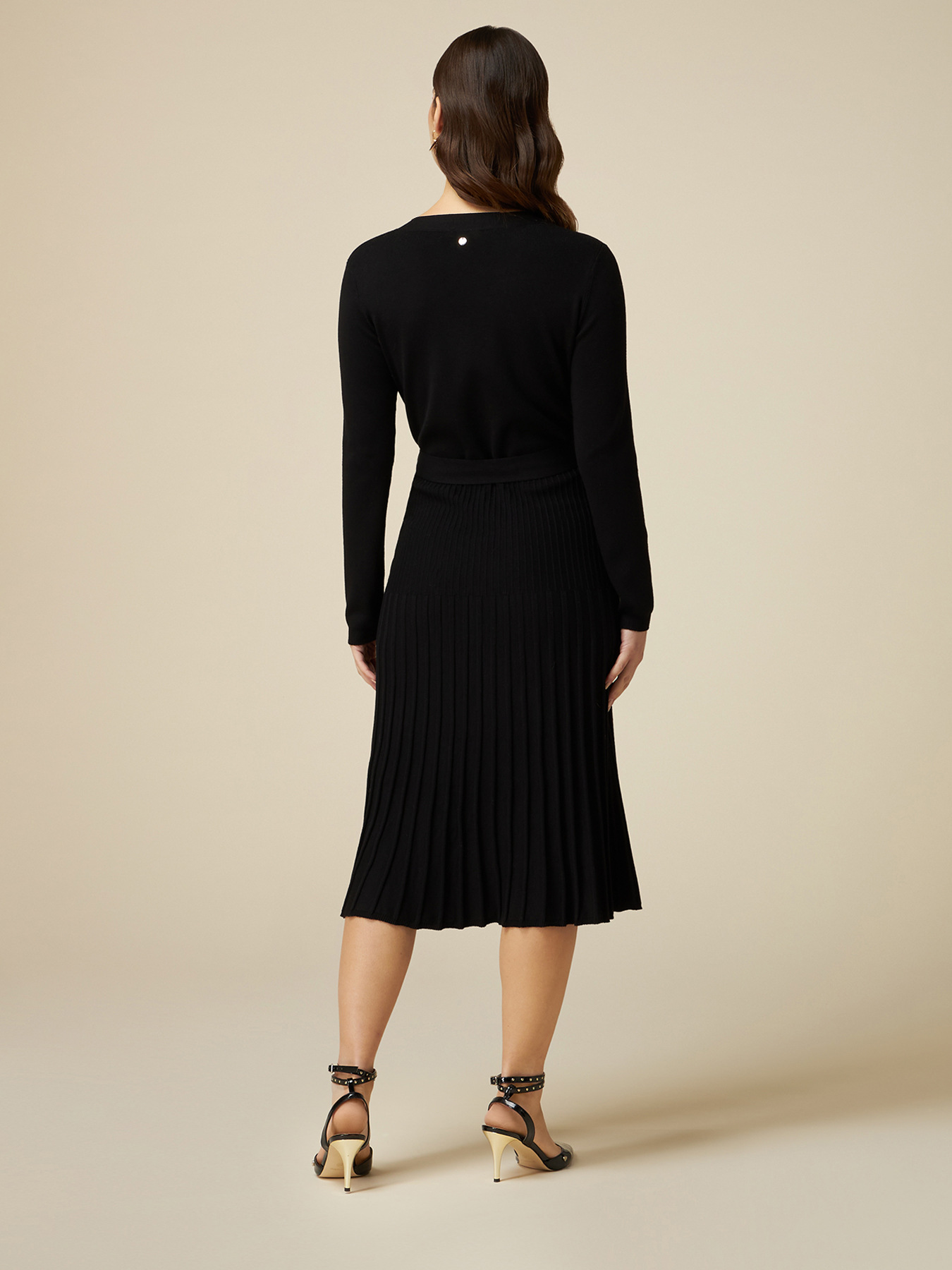 Vestito in maglia con gonna pliss&eacute; image number 1