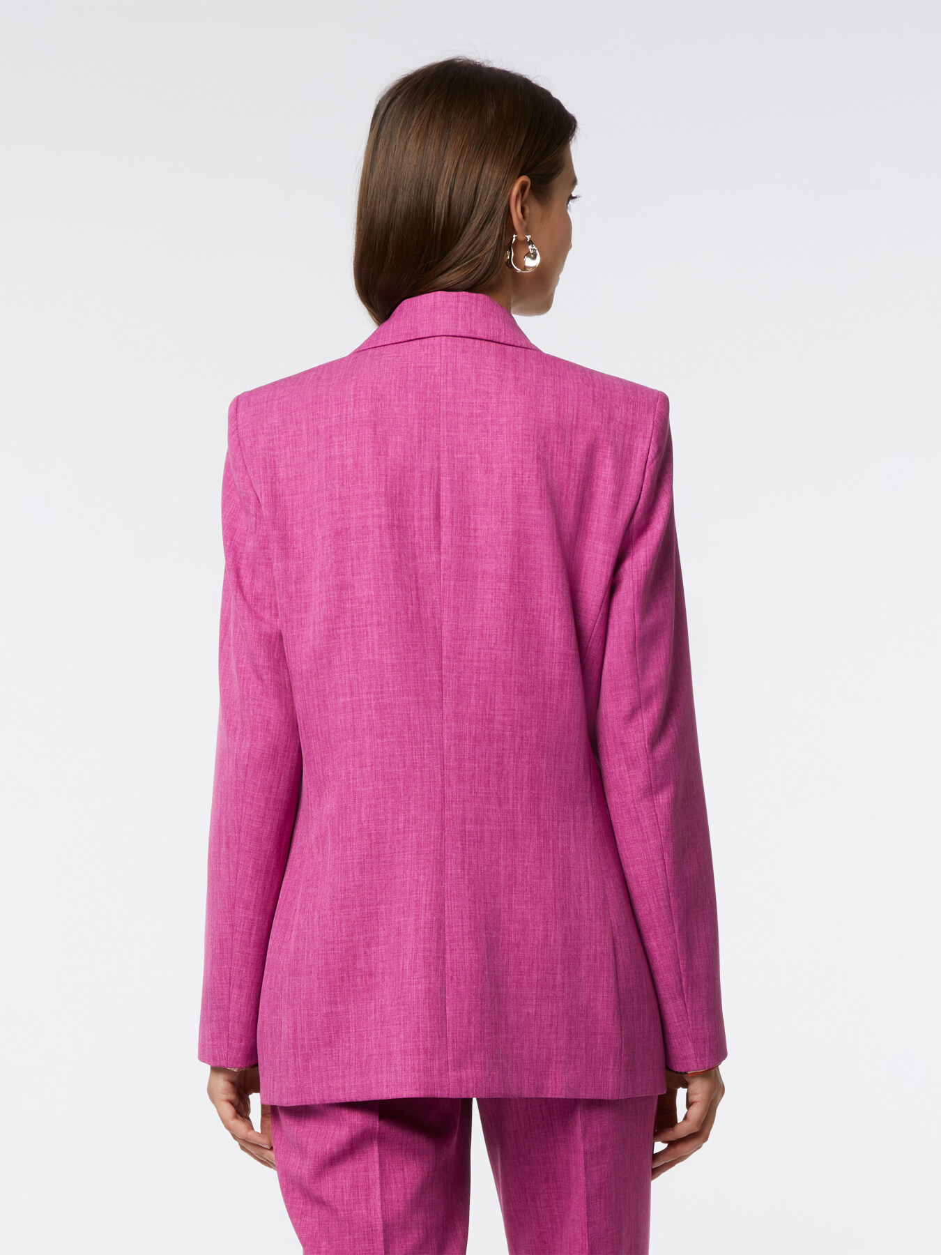 Blazer doble abotonadura de tejido mezclilla image number 1