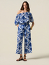 Patterned cotton palazzo pants image number 0