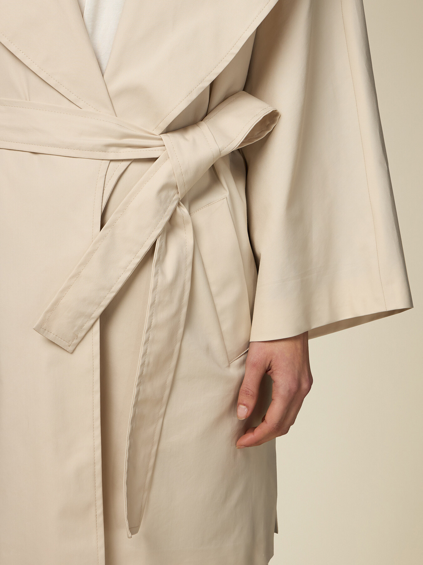 Trench kimono in tessuto tecnico image number 2