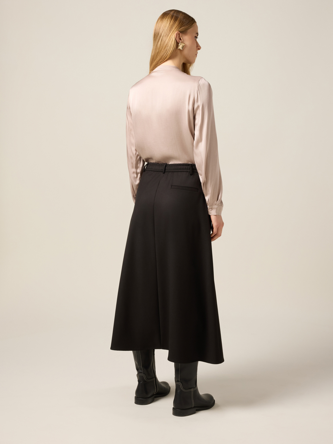 Midi flannel skirt image number 1