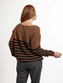 Mohair blend striped sweater image number 1