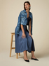Robe bicolore en satin de viscose image number 3