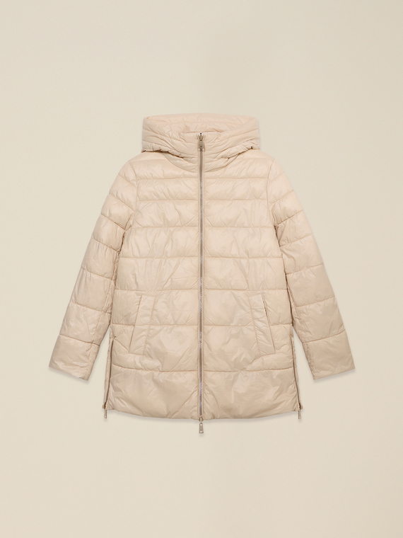 Midi-Daunenjacke mit Kapuze