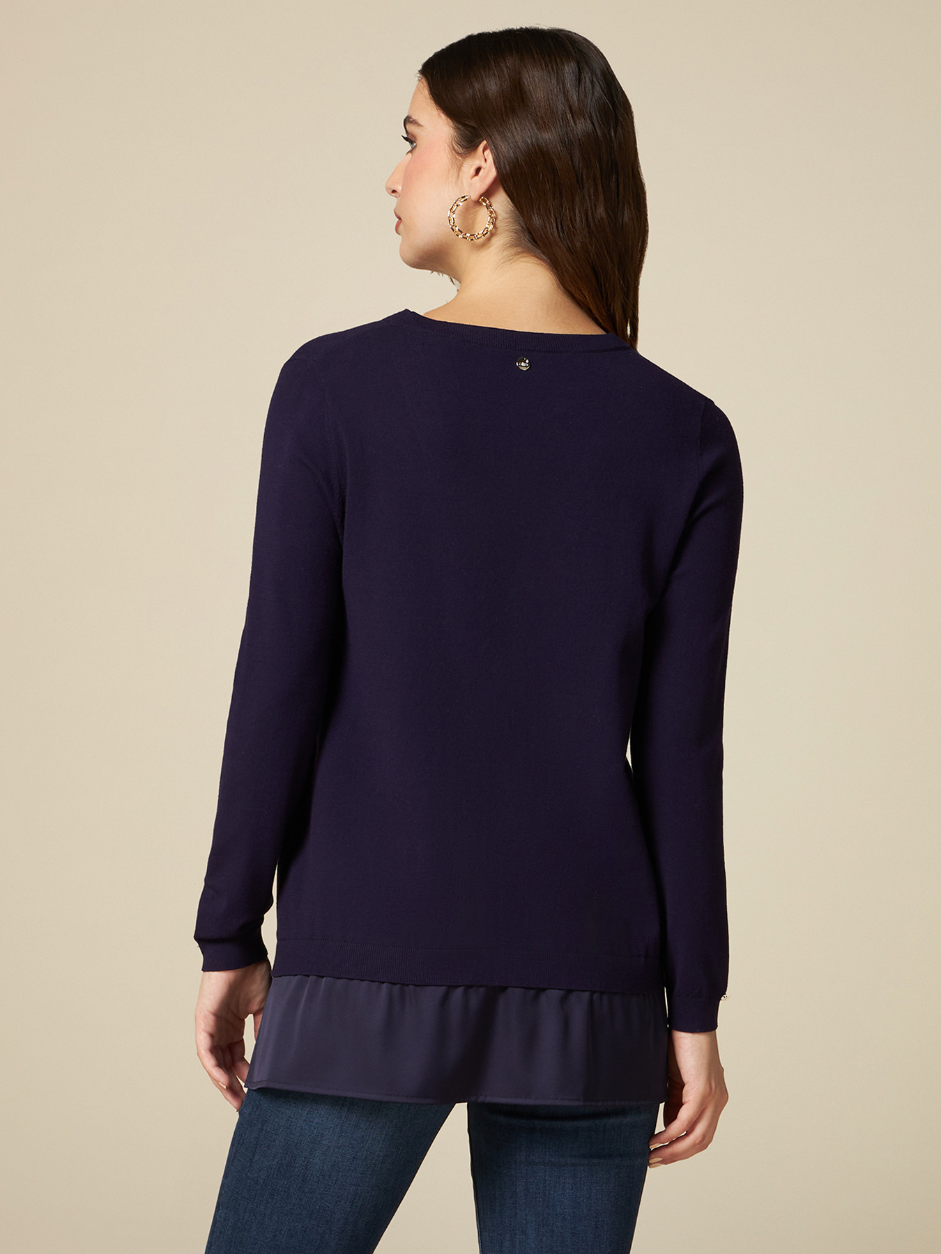 Shirt with satin parts image number 1