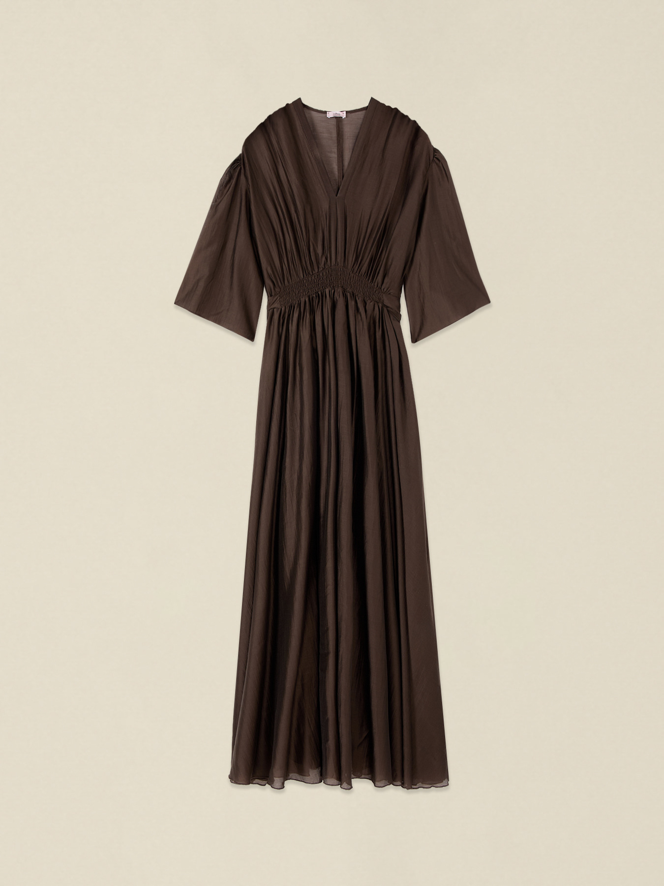Long lyocell blend dress image number 3