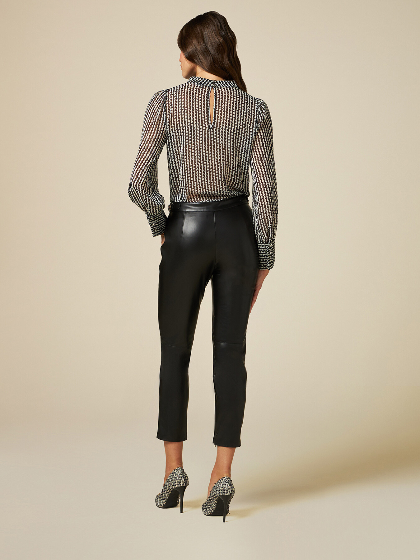 Pantaloni skinny con dettaglio catene image number 1