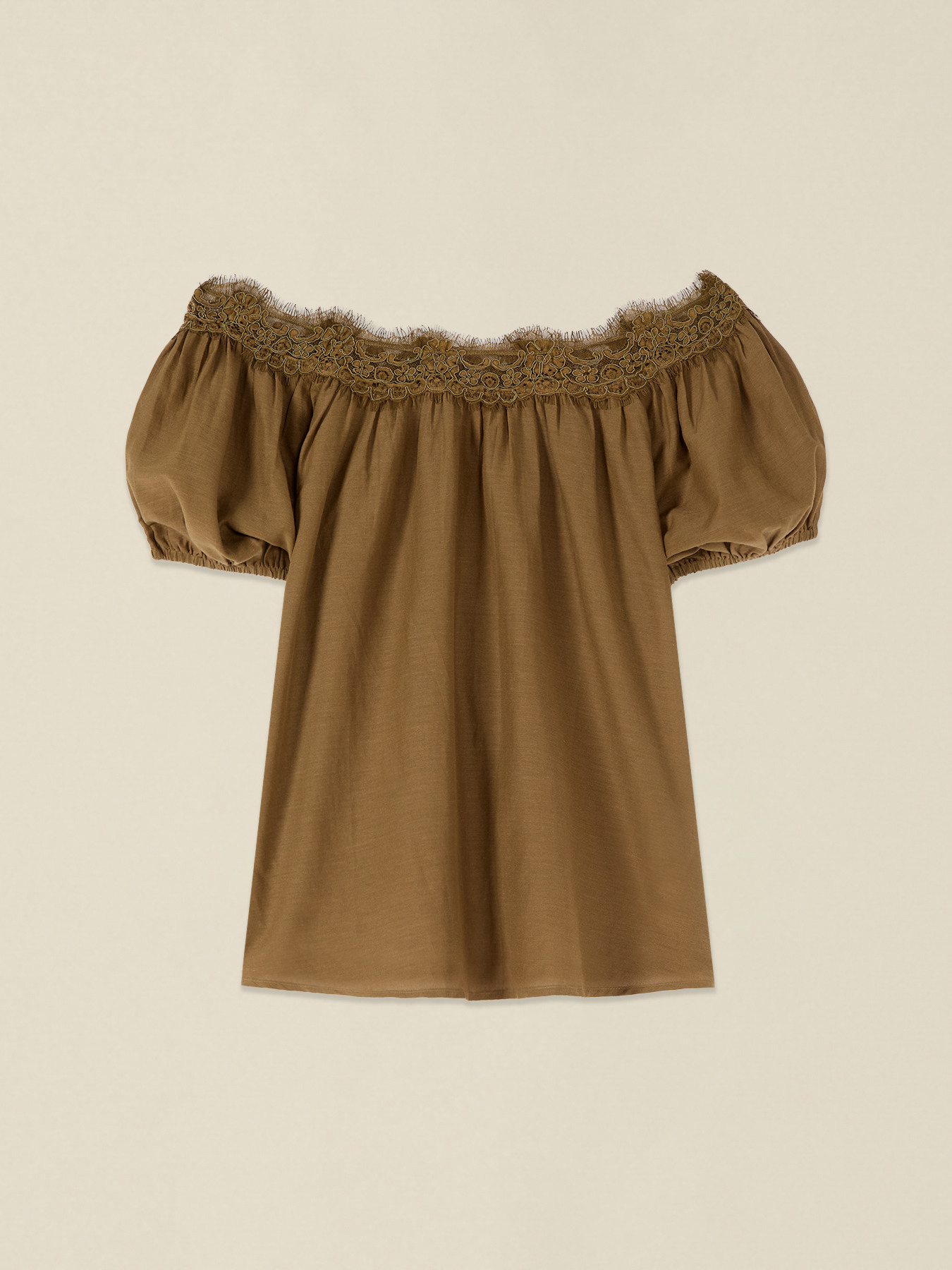 Blusa off shoulders con pizzo image number 3