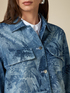 Short printed denim jacket image number 2