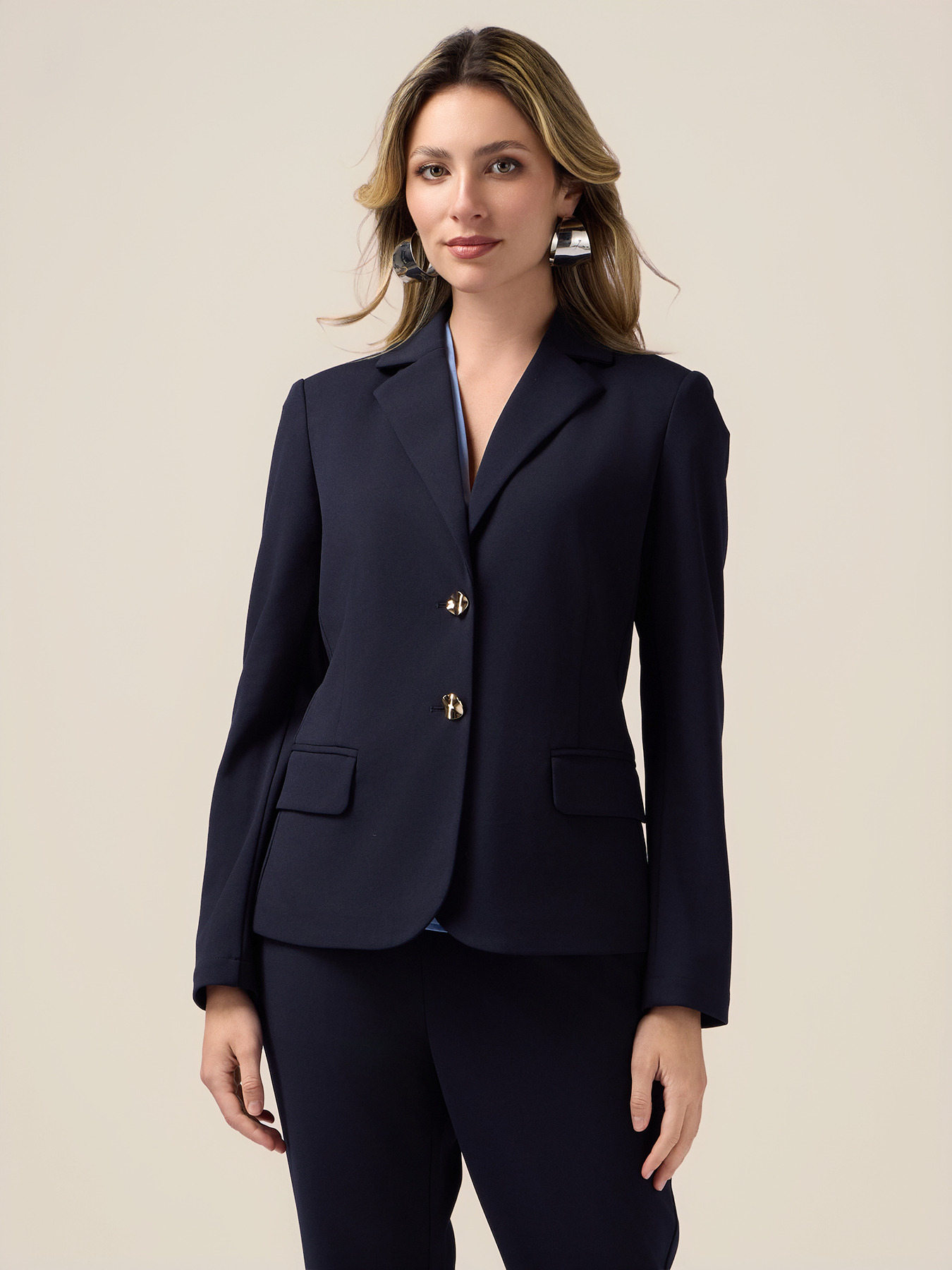Blazer-Jacke aus Scuba-Cr&ecirc;pe-Stoff image number 0