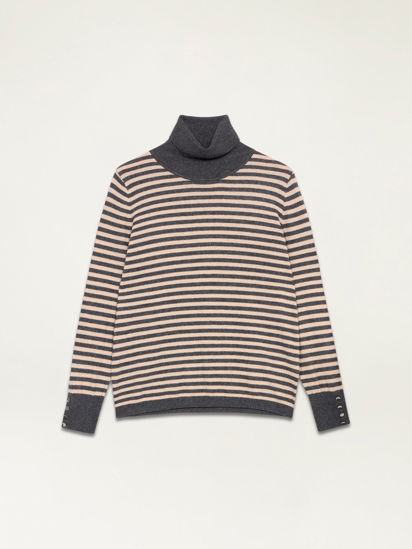 Gestreifter Rollkragenpullover aus Kaschmirgemisch image number 3