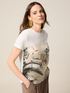 Tricou din două materiale cu imprimeu image number 0