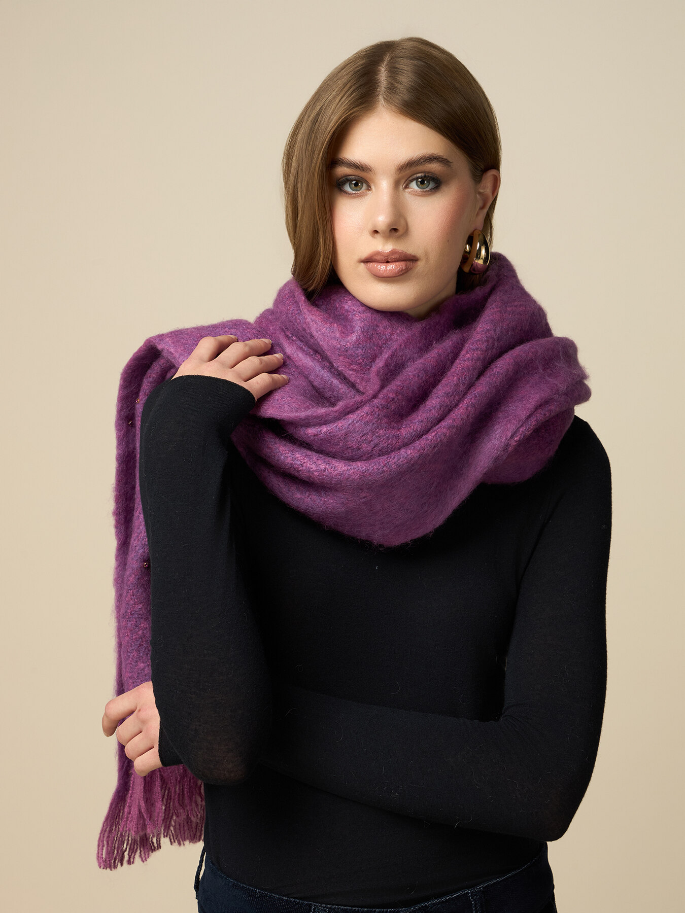 Embellished oversized scarf image number 0