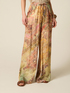 Patterned satin palazzo pants image number 3