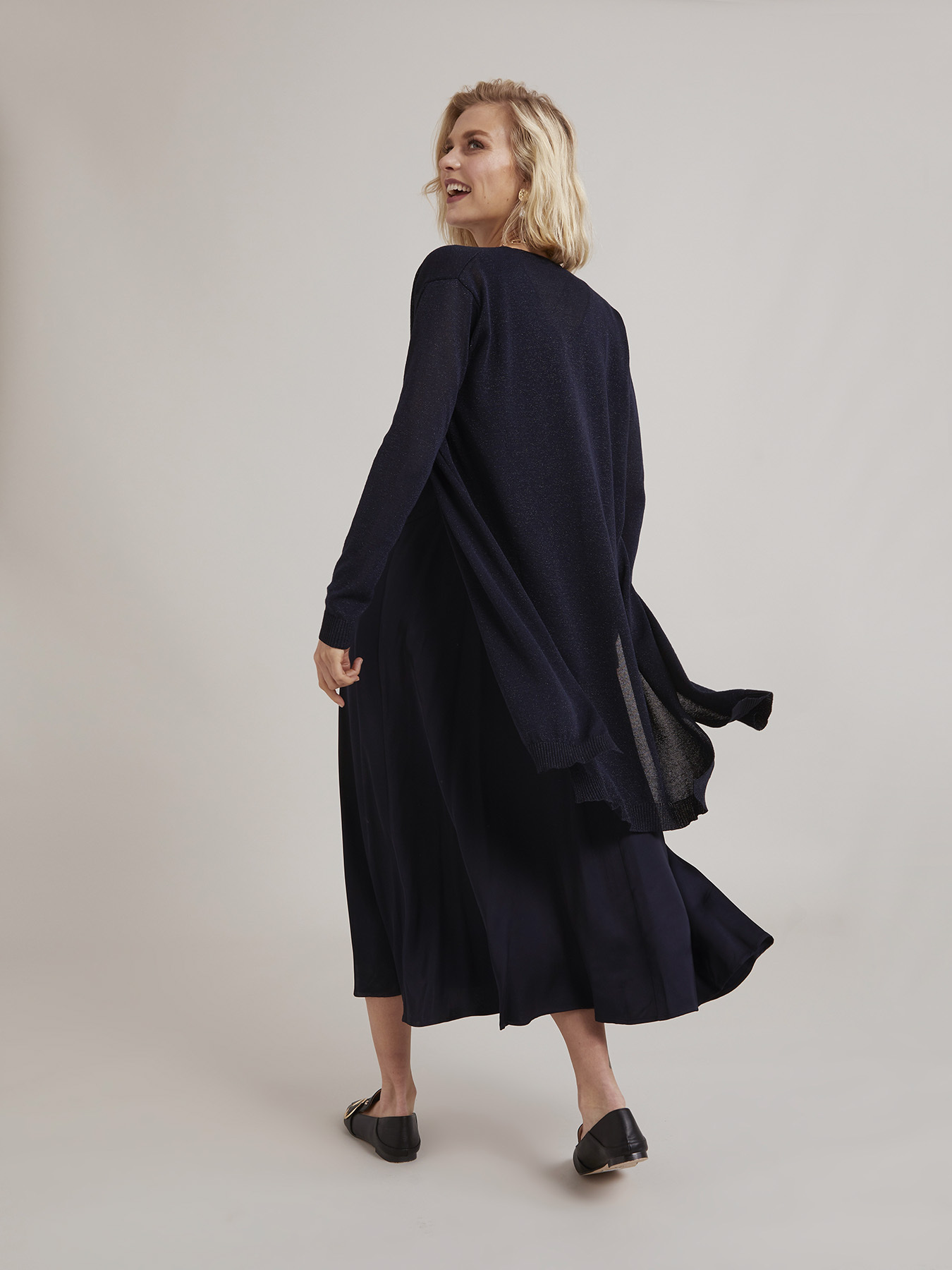 Cardigan lurex lungo image number 1