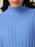 Flat rib-knit turtleneck sweater image number 2