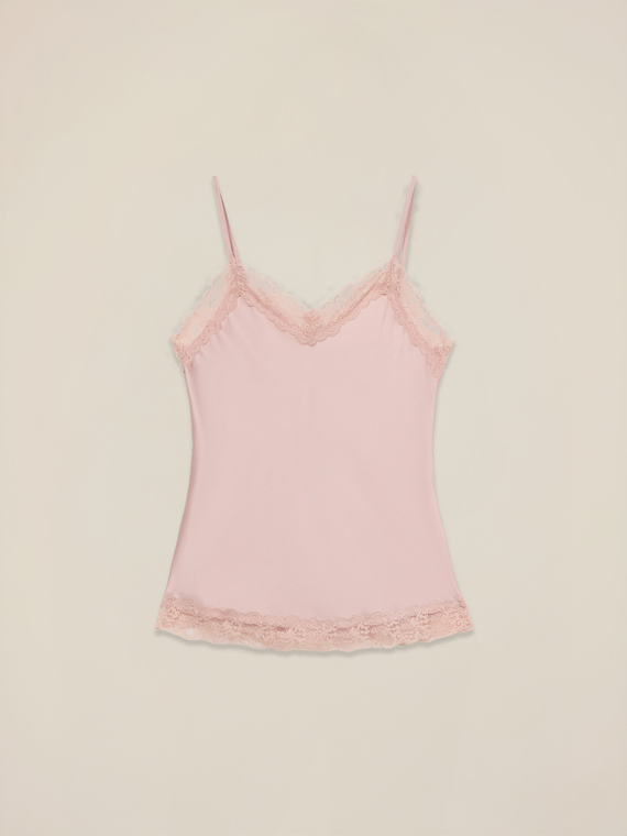 Top lingerie in raso e pizzo