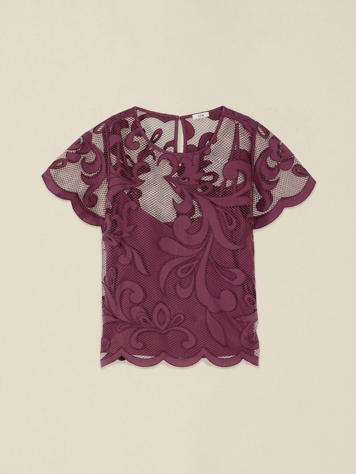 Lace blouse with inner top image number 3