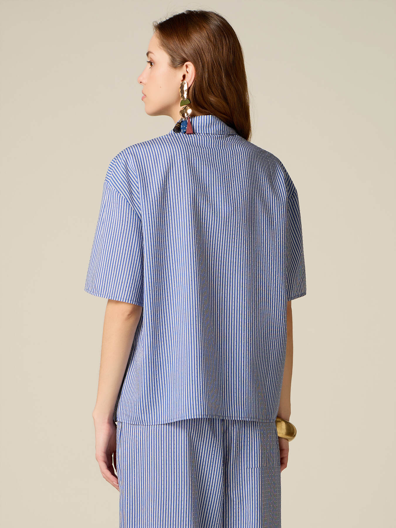 Camicia maniche corte a righe image number 1