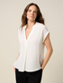 Viscose blouse with satin trim image number 0