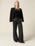 Pantalones cropped anchos de franela image number 0