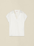 Two-material V-neck T-shirt image number 3