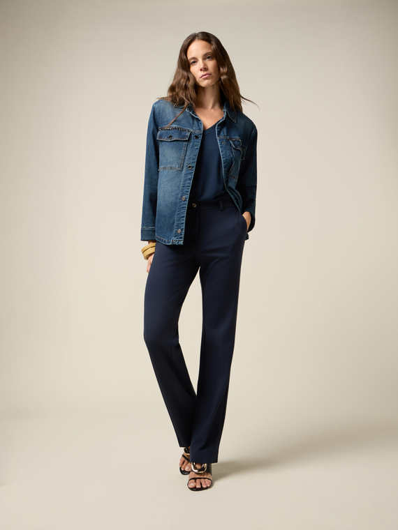 Pantaloni flare in punto milano