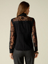 Denim and lace shirt image number 1