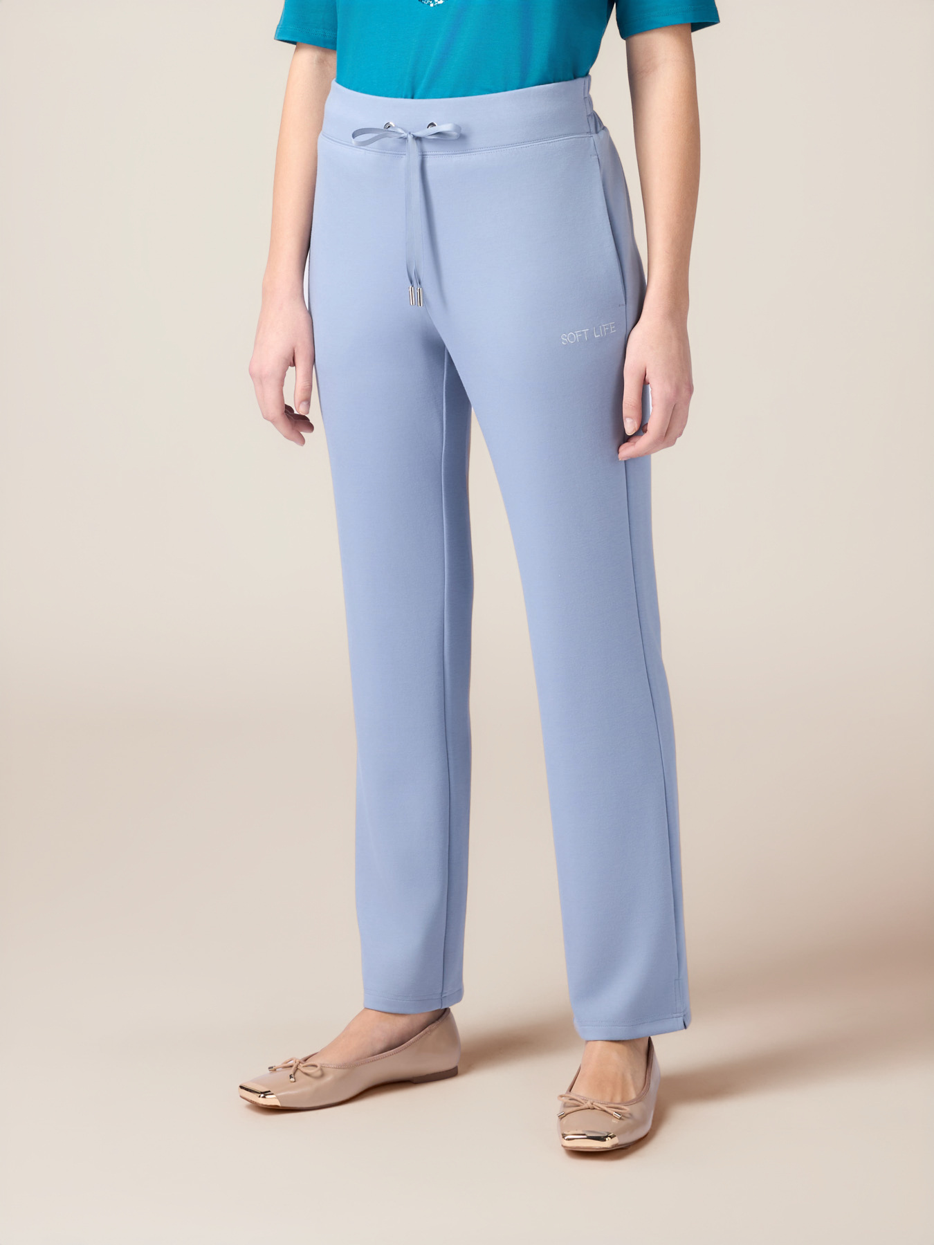 Joggers soft touch con coulisse image number 3