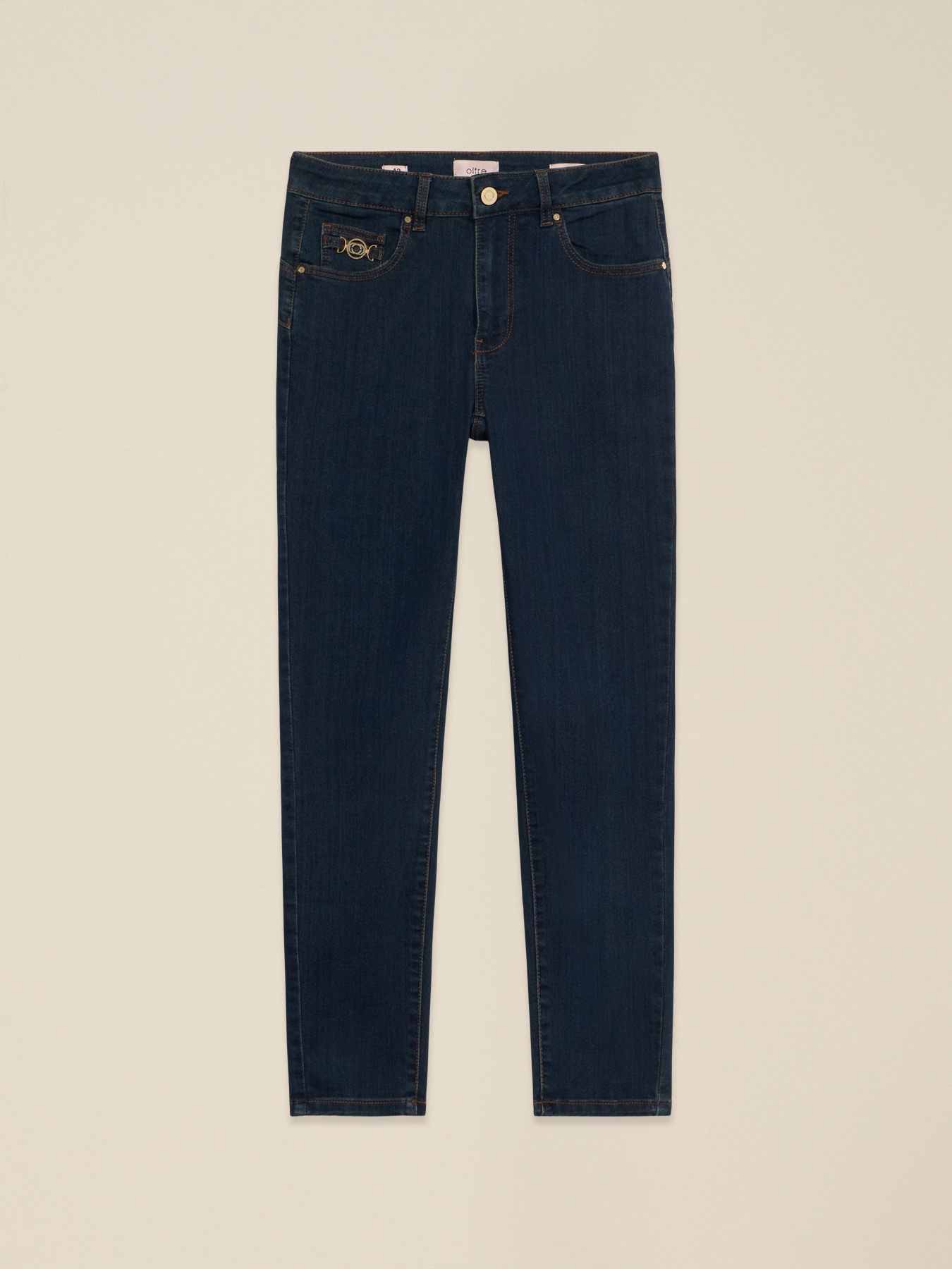 Skinny jeans in denim with buckle detail image number 4