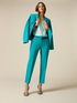 Cropped trousers with pressed crease image number 0