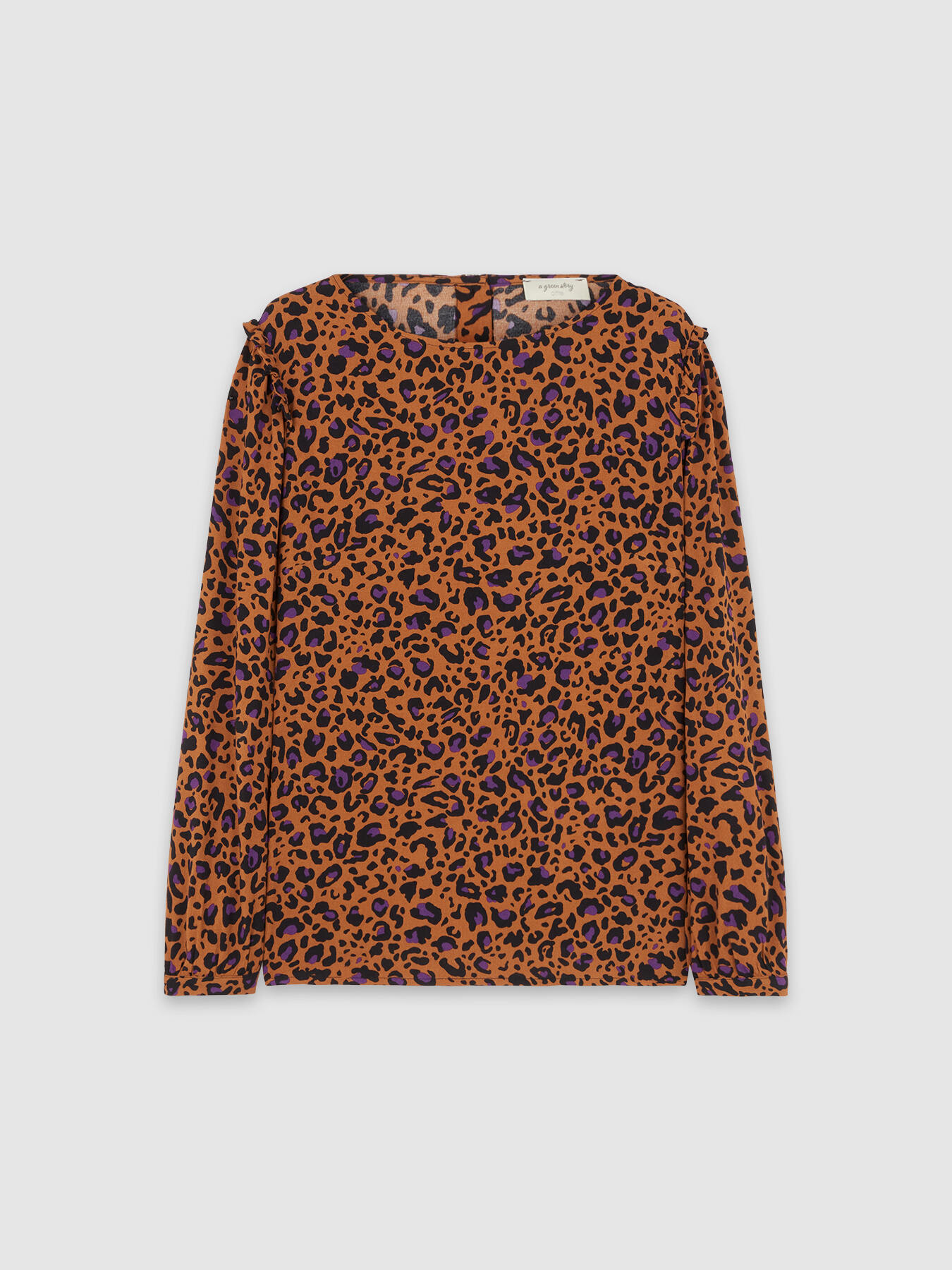 Viscose animal print blouse image number 3